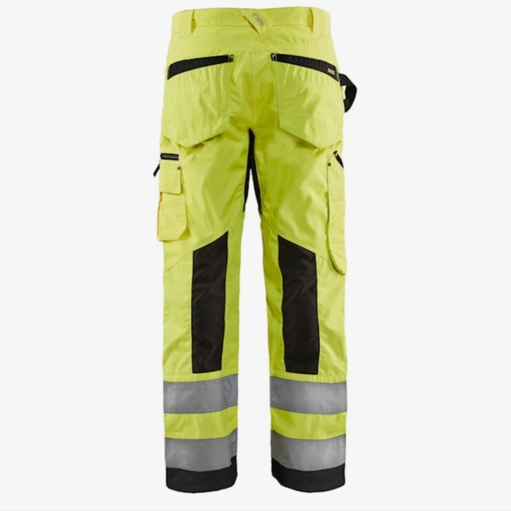 Hi Vis Ripstop Yellow and Black Cargo Pants - Picture 2 of 6